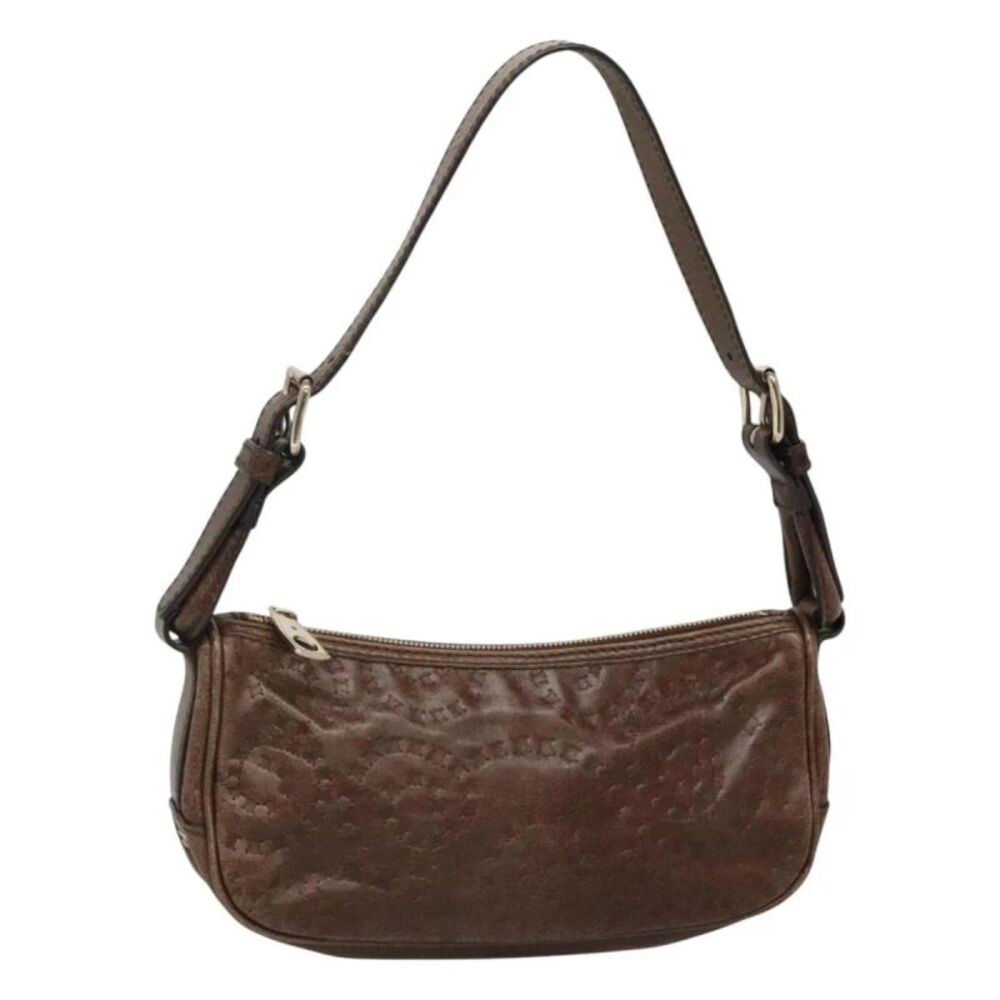 Celine Vintage Leather Brown Leather Shoulder Bag Bag